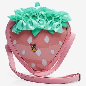 Strawberry pin collector crossbody bag